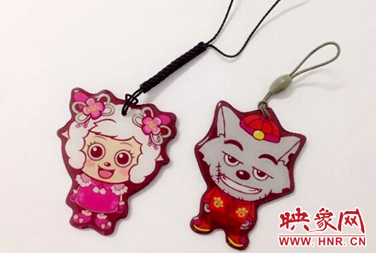 兒童節(jié)紀(jì)念卡以灰太狼和美羊羊?yàn)橹黝}人物。
