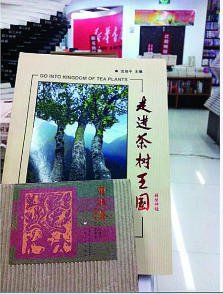 今天上午，記者在普洱市振興大道上的新華書(shū)店內(nèi)發(fā)現(xiàn)，沈培平主編的《走進(jìn)茶樹(shù)王國(guó)》、《普洱茶連環(huán)畫(huà)》兩種書(shū)還在售