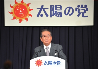 13日，日本東京，石原慎太郎召開新聞發(fā)布會，正式宣布新黨成立。圖/東方IC