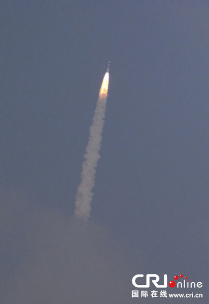 11月5日，在印度斯里赫里戈達(dá)島，極地衛(wèi)星運(yùn)載火箭（PSLV-C25）攜帶印度首枚火星探測(cè)器“曼加里