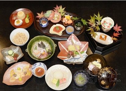 圖為東京銀座的和食餐廳推出的菜肴。