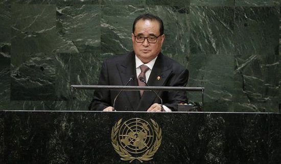 9月27日，朝鮮外相李洙墉在聯(lián)大發(fā)表講話。