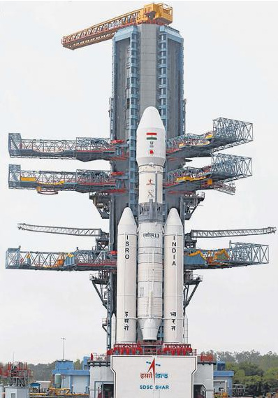 印度最新研制的地球同步衛(wèi)星發(fā)射火箭“馬克III型”(Mark III)。