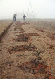 　　鋸齒狀的大型建筑基址。
