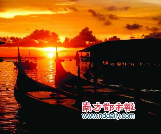 馬布村的日落。