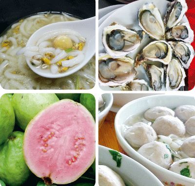 滿街可見新鮮的海鮮、瓜果和手打牛肉丸