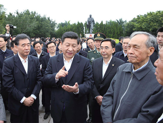 2012 年12 月，習(xí)近平任中共中央總書記后首次離京，即到改革前沿的廣東考察