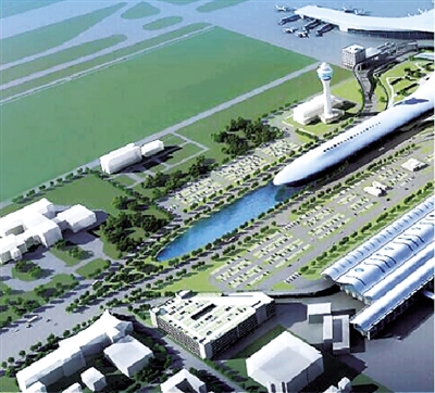 新鄭機(jī)場T2航站樓全面封頂 比T1航站樓大3倍。