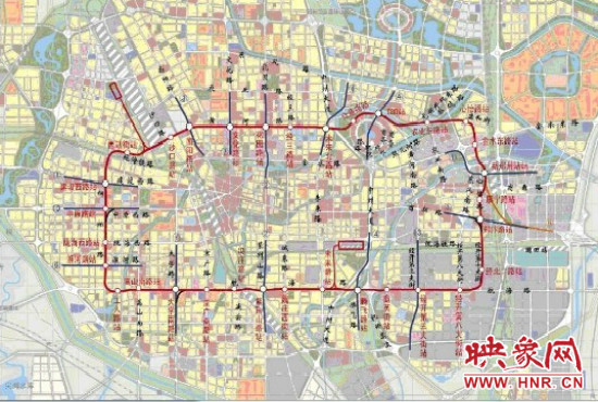 鄭州地鐵5號線線路圖。