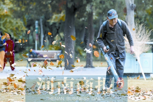秋風(fēng)吹過，落葉滿地