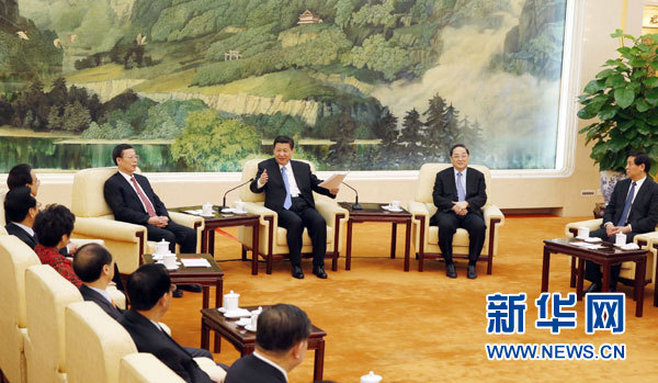 1月22日，習(xí)近平、俞正聲、張高麗等在北京人民大會(huì)堂同黨外人士歡聚一堂，共迎新春。