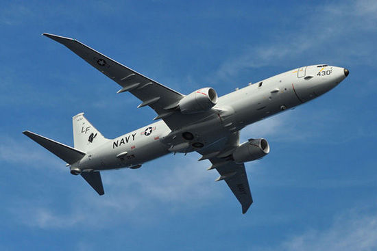 　　美國海軍的海神P-8巡邏機(jī)專門從事遠(yuǎn)距離任務(wù)，包括情報搜集和偵察。