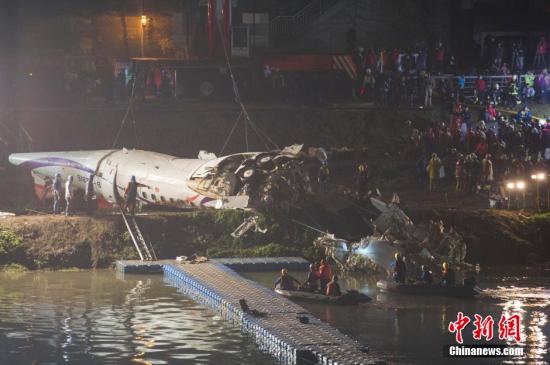 2月4日，經(jīng)過近10余小時的努力，臺灣復(fù)興航空失事班機于當(dāng)晚21時許從基隆河中打撈上岸。