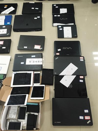警方查獲的部分作案工具。新京報(bào)記者 吳為 攝