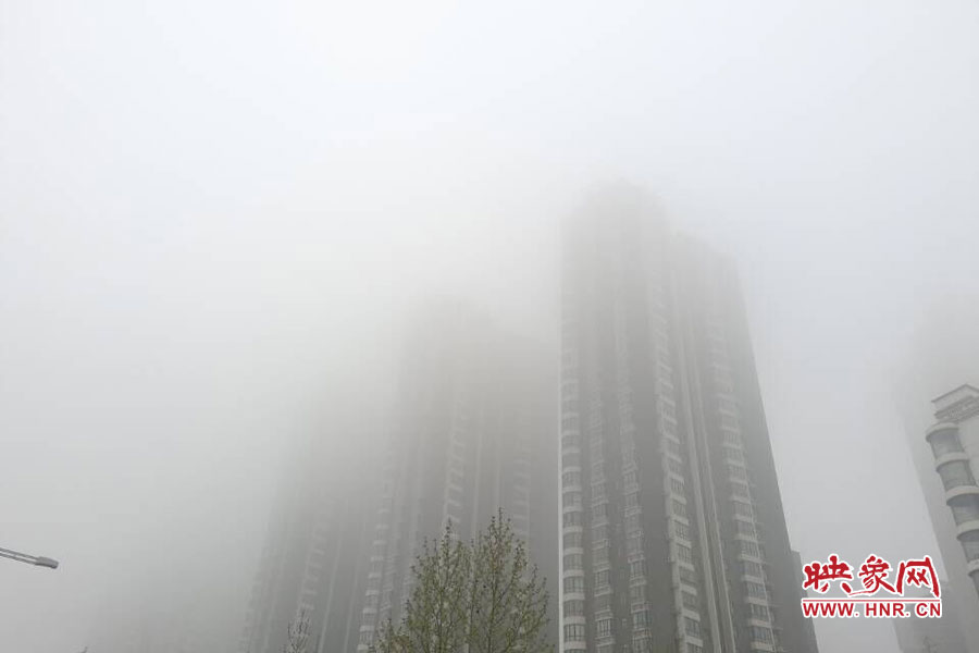 鄭州現(xiàn)大霧天氣，宛若仙境