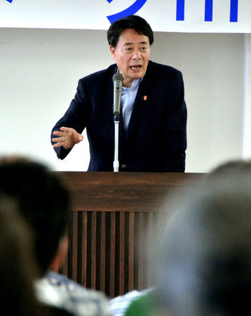日本民主黨黨首海江田萬里。