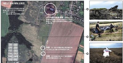 馬航MH17客機(jī)殘骸照片顯示，其機(jī)身上有許多細(xì)小孔洞。多名專家分析稱，這些孔洞或是飛機(jī)被導(dǎo)彈爆炸后飛散的彈片擊中所致。