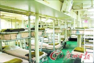 航母上的水兵宿舍。（資料圖片）